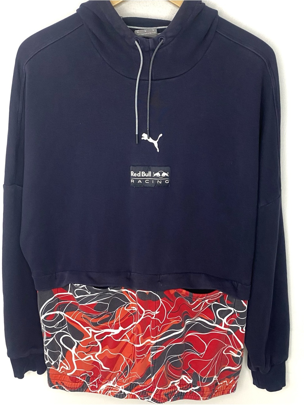 Red Bull Racing All Over Print Pullover Performance Hoodie By Puma Size Medium